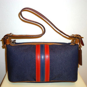 Coach Denim/Leather Baguette